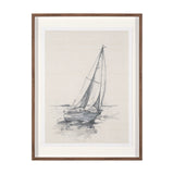 Sail Away II by Mercana Studio a Hand Embellished Framed Art Print Matted under Glass by Mercana at Eve Furniture