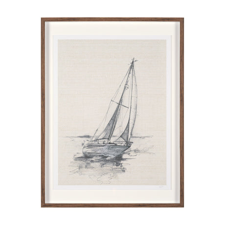 Sail Away II by Mercana Studio a Hand Embellished Framed Art Print Matted under Glass by Mercana at Eve Furniture