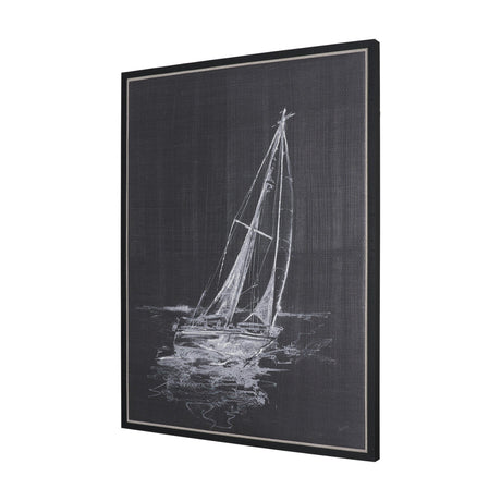 Sail Away II by Mercana Studio a Hand Embellished Textured Framed Canvas by Mercana at Eve Furniture