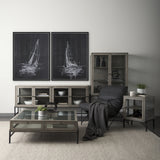 Sail Away II by Mercana Studio a Hand Embellished Textured Framed Canvas by Mercana at Eve Furniture