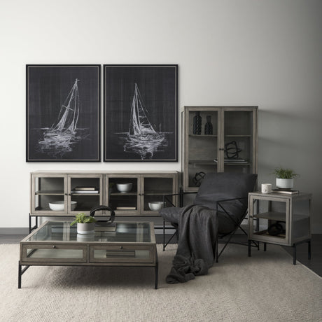 Sail Away II by Mercana Studio a Hand Embellished Textured Framed Canvas by Mercana at Eve Furniture