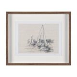 Sail Away III by Mercana Studio a Hand Embellished Framed Art Print Matted under Glass by Mercana at Eve Furniture