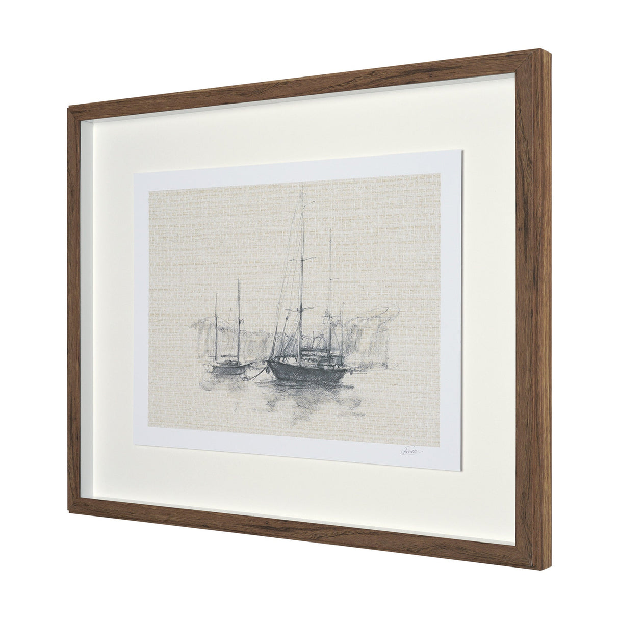Sail Away IV by Mercana Studio a Hand Embellished Framed Art Print Matted under Glass by Mercana at Eve Furniture