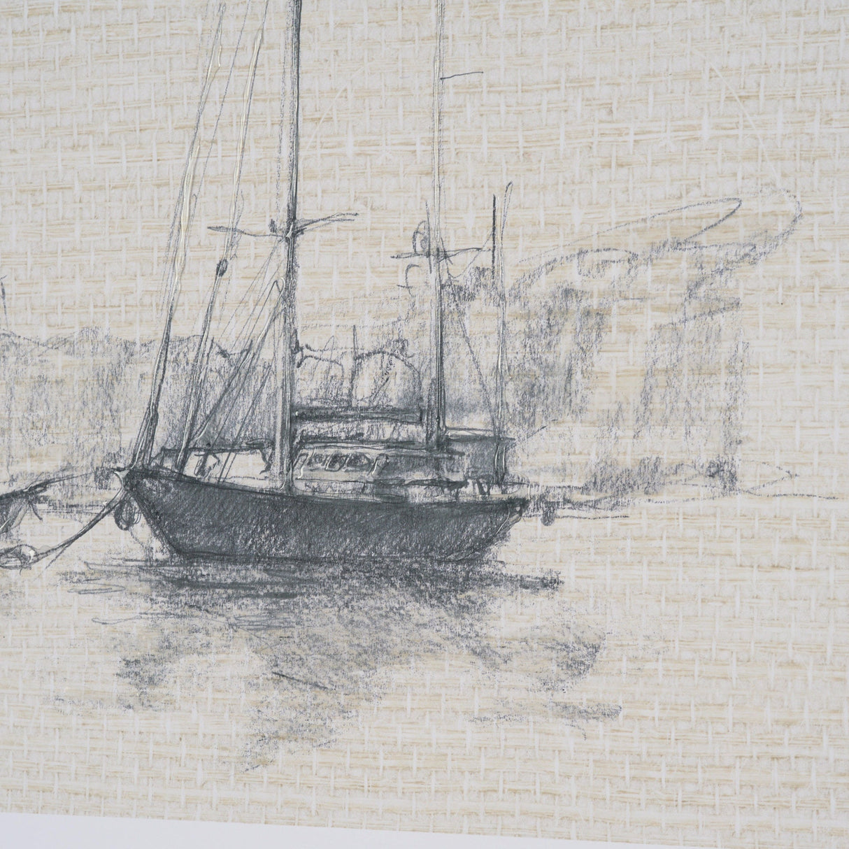 Sail Away IV by Mercana Studio a Hand Embellished Framed Art Print Matted under Glass by Mercana at Eve Furniture