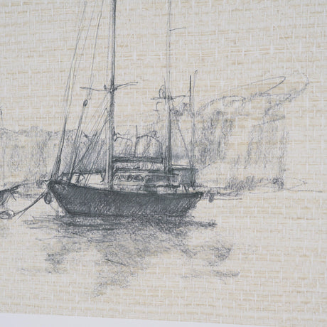 Sail Away IV by Mercana Studio a Hand Embellished Framed Art Print Matted under Glass by Mercana at Eve Furniture