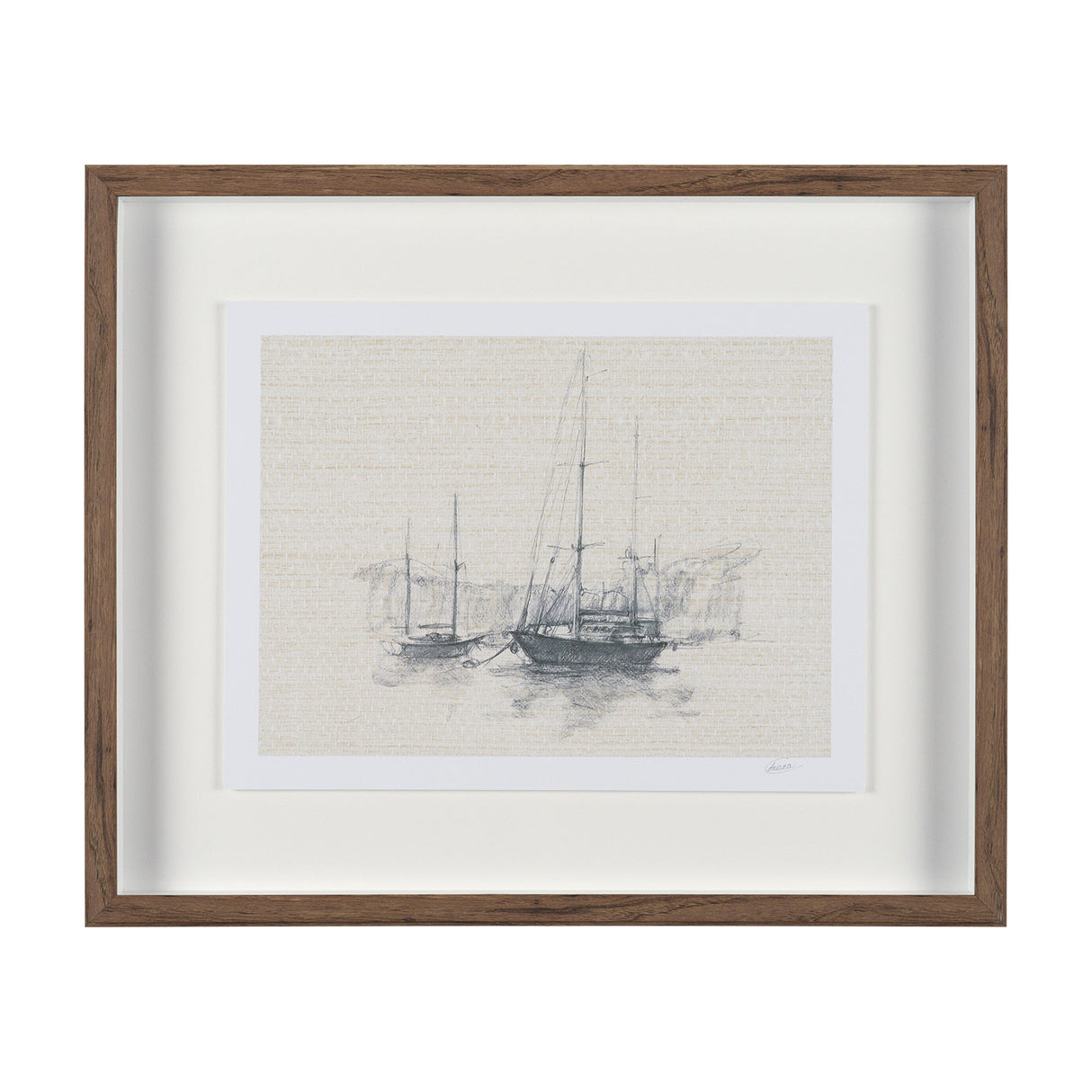 Sail Away IV by Mercana Studio a Hand Embellished Framed Art Print Matted under Glass by Mercana at Eve Furniture