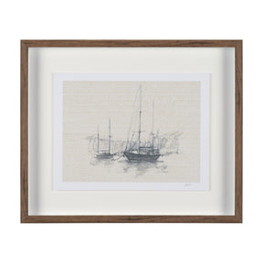 Sail Away IV by Mercana Studio a Hand Embellished Framed Art Print Matted under Glass by Mercana at Eve Furniture