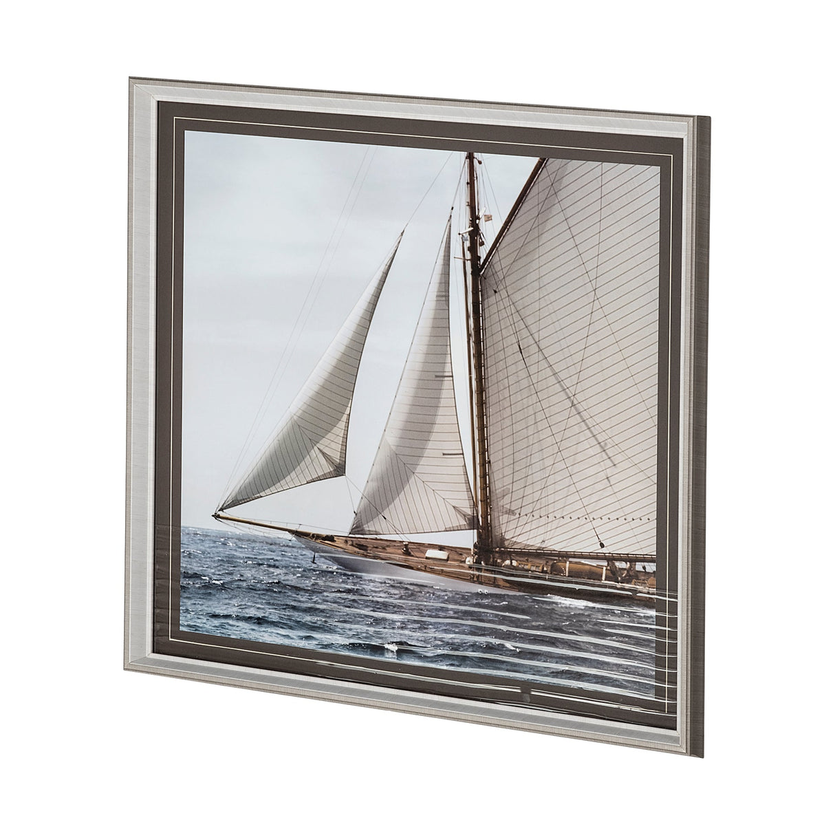 Sailing South by Jorge Llovet a Hand Embellished Textured Framed Photo Art Print Matted under Glass by Mercana at Eve Furniture