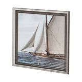 Sailing South by Jorge Llovet a Hand Embellished Textured Framed Photo Art Print Matted under Glass by Mercana at Eve Furniture