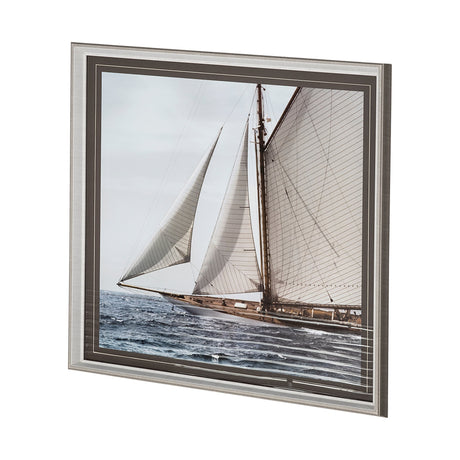 Sailing South by Jorge Llovet a Hand Embellished Textured Framed Photo Art Print Matted under Glass by Mercana at Eve Furniture