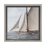 Sailing South by Jorge Llovet a Hand Embellished Textured Framed Photo Art Print Matted under Glass by Mercana at Eve Furniture