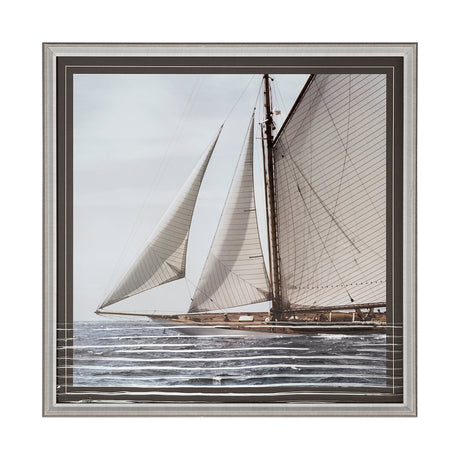Sailing South by Jorge Llovet a Hand Embellished Textured Framed Photo Art Print Matted under Glass by Mercana at Eve Furniture