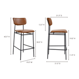 Sailor Brown Bar Stool by MOES at Eve Furniture