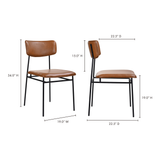 Sailor Brown Dining Chair (Set of 2) by MOES at Eve Furniture