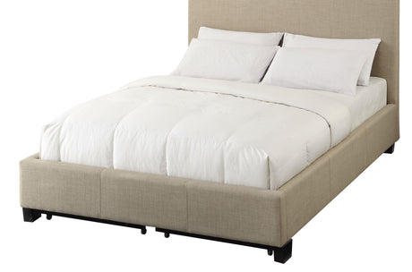 Saint Pierre Upholstered Platform Storage Bed in Toast Linen by Modus Furniture at Eve Furniture