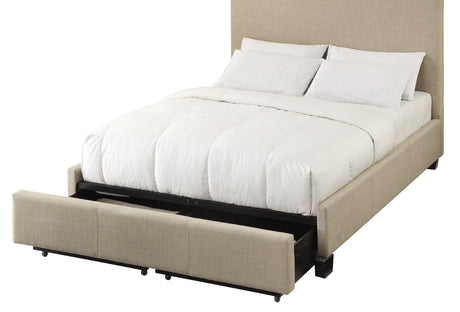 Saint Pierre Upholstered Platform Storage Bed in Toast Linen by Modus Furniture at Eve Furniture