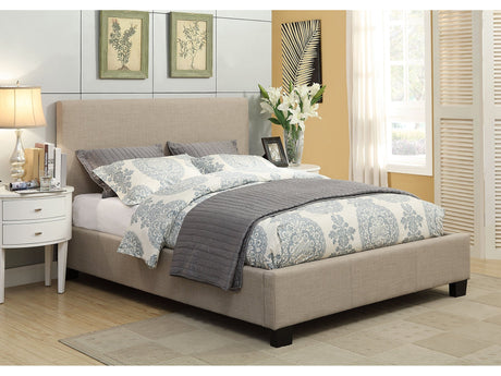 Saint Pierre Upholstered Platform Storage Bed in Toast Linen by Modus Furniture at Eve Furniture