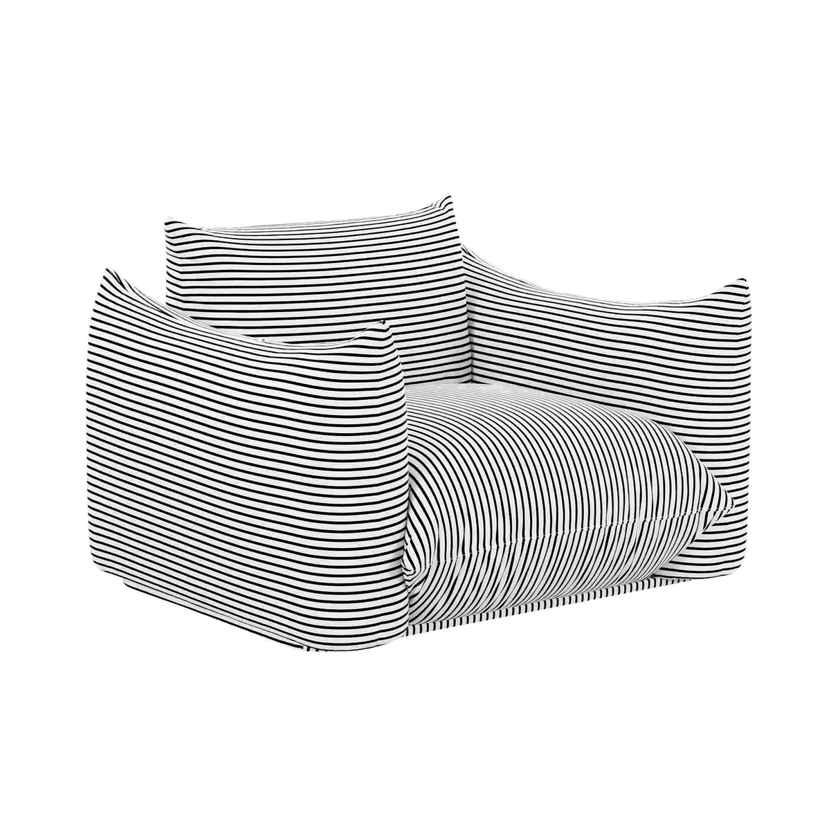 Saint Tropez Striped Stuffed Indoor / Outdoor Armchair by TOV Furniture at Eve Furniture
