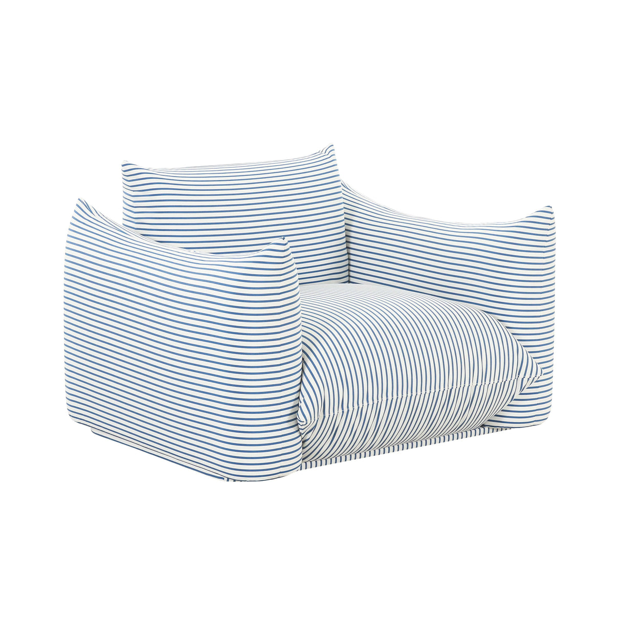 Saint Tropez Striped Stuffed Indoor / Outdoor Armchair by TOV Furniture at Eve Furniture