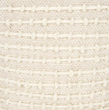 Sakaye Beige w/ Cream Stitched Patterned Pouf by Mercana at Eve Furniture