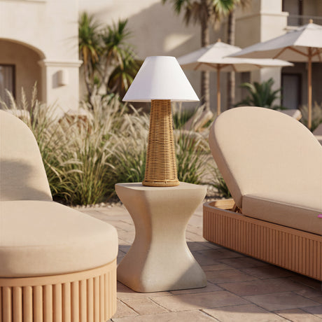 Sakina Brown Outdoor Chaise Lounge by Zuomod at Eve Furniture