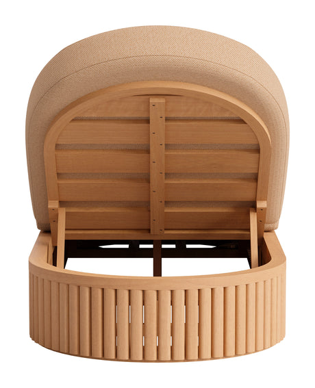 Sakina Brown Outdoor Chaise Lounge by Zuomod at Eve Furniture