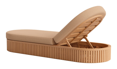 Sakina Brown Outdoor Chaise Lounge by Zuomod at Eve Furniture