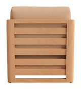Sakina Brown Outdoor Lounge Chair by Zuomod at Eve Furniture