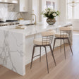 Saku Beige & Brown Swivel Counter Stool by Zuomod at Eve Furniture