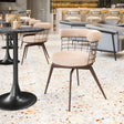 Saku Beige & Brown Swivel Dining Chair by Zuomod at Eve Furniture