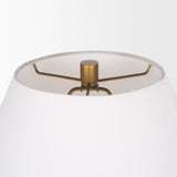 Salaah Antique Gold Brushed Metal w/ Cream Shade Table Lamp by Mercana at Eve Furniture