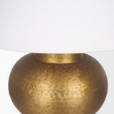 Salaah Antique Gold Brushed Metal w/ Cream Shade Table Lamp by Mercana at Eve Furniture