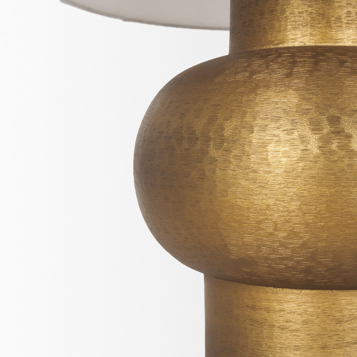 Salaah Antique Gold Brushed Metal w/ Cream Shade Table Lamp by Mercana at Eve Furniture