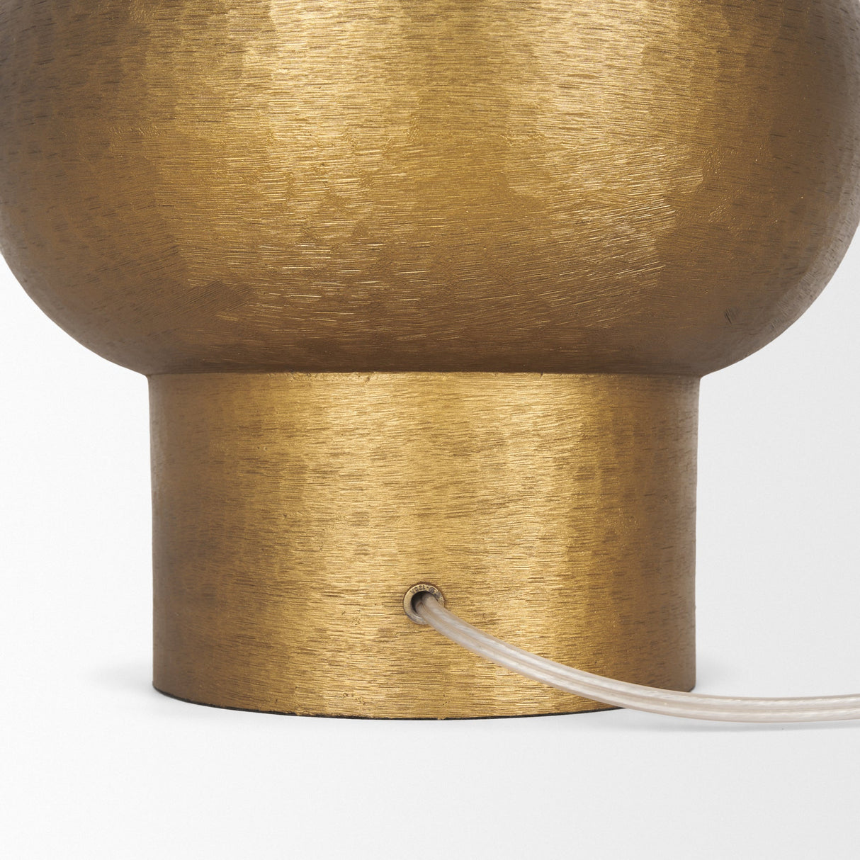 Salaah Antique Gold Brushed Metal w/ Cream Shade Table Lamp by Mercana at Eve Furniture
