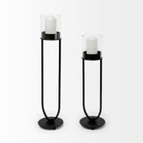 Salah I Small Black Iron Table Candle Holder by Mercana at Eve Furniture