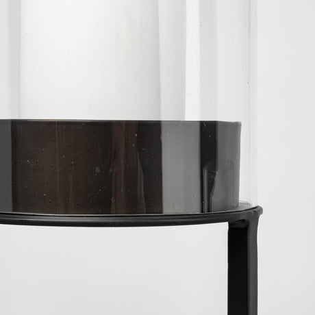 Salah I Small Black Iron Table Candle Holder by Mercana at Eve Furniture