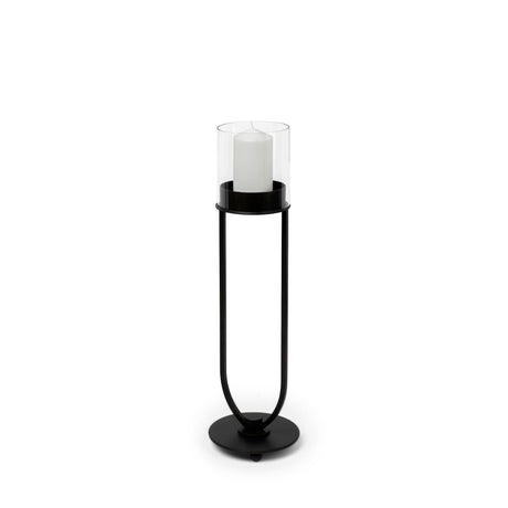 Salah I Small Black Iron Table Candle Holder by Mercana at Eve Furniture