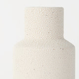 Salar 4.5L x 4.5W x 11.0H Cream Gourd Style Crackled Ceramic Vase by Mercana at Eve Furniture