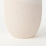 Salar 5.9L x 5.9W x 14.0H Cream Conical Crackled Ceramic Vase by Mercana at Eve Furniture