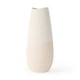 Salar 5.9L x 5.9W x 14.0H Cream Conical Crackled Ceramic Vase by Mercana at Eve Furniture