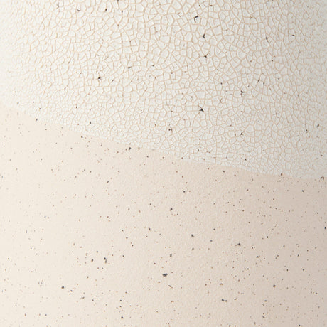 Salar Cream Conical Crackled Ceramic Vase by Mercana at Eve Furniture