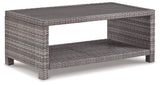 Salem Beach 3-Piece Outdoor Sectional with Chair, Coffee Table and End Table in Gray