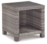 Salem Beach 3-Piece Outdoor Sectional with Chair, Coffee Table and End Table in Gray