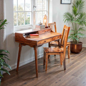 Salem Office Desk 45" in Natural Sheesham by Home Trends & Design at Eve Furniture