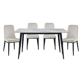 Salerno Beige 5-Piece Dining Room Set by Homelegance at Eve Furniture