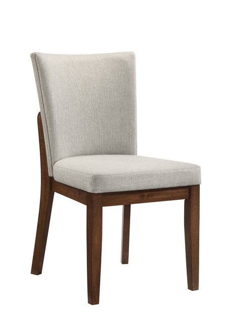 Salerno Beige and Brown Dining Side Chair, Set of 2 by Crown Mark at Eve Furniture
