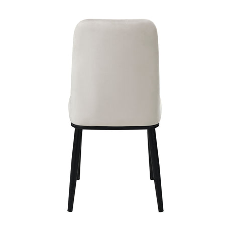 Salerno Beige Velvet Dining Chair, Set of 2 by Homelegance at Eve Furniture