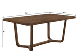 Salerno Brown Dining Table by Crown Mark at Eve Furniture