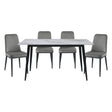 Salerno Gray 5-Piece Dining Room Set by Homelegance at Eve Furniture