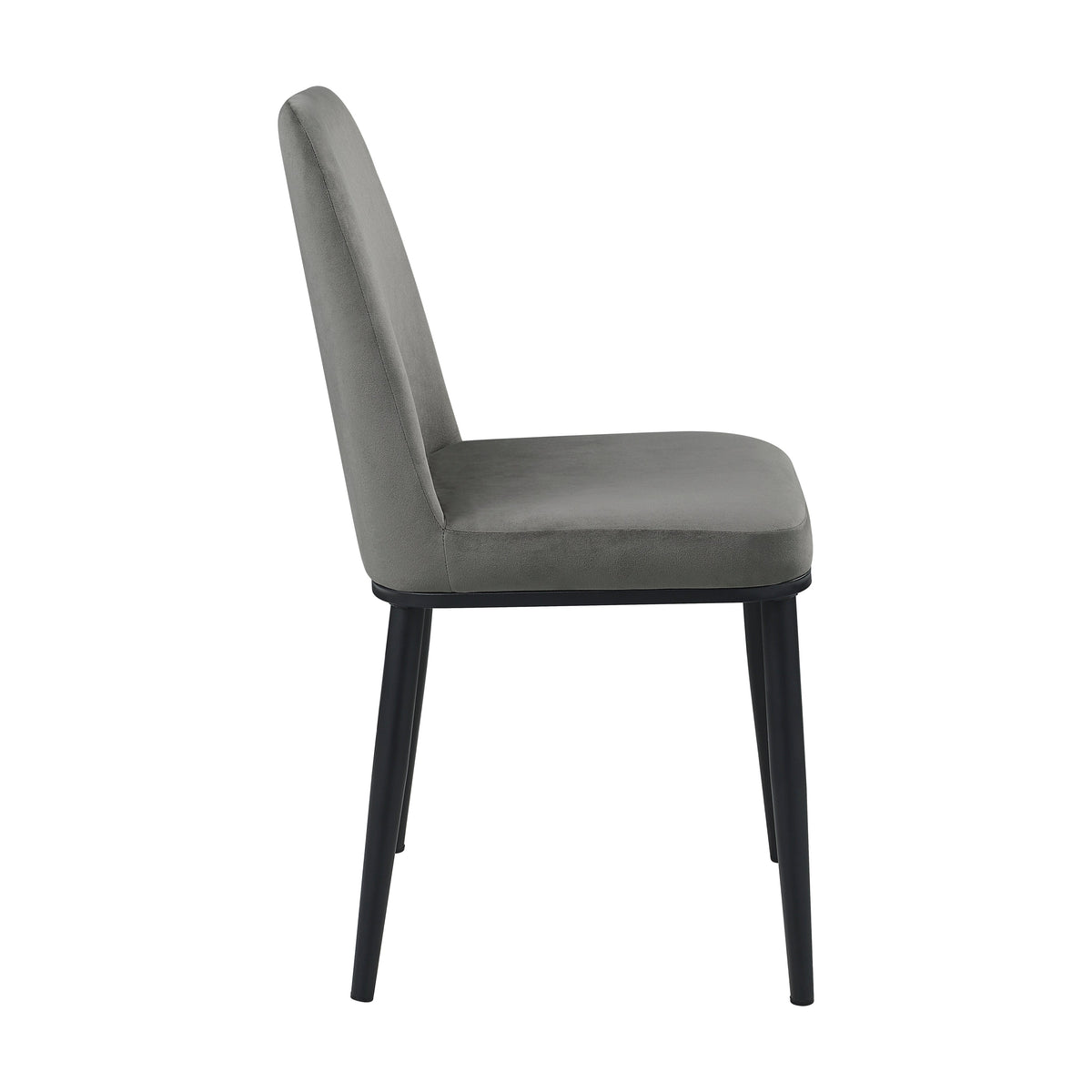 Salerno Gray Velvet Dining Chair, Set of 2 by Homelegance at Eve Furniture